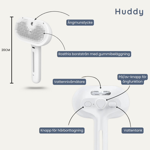 Huddybrush™ – 3-i-1 Ångborste för hårborttagning