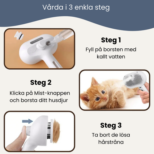 Huddybrush™ – 3-i-1 Ångborste för hårborttagning